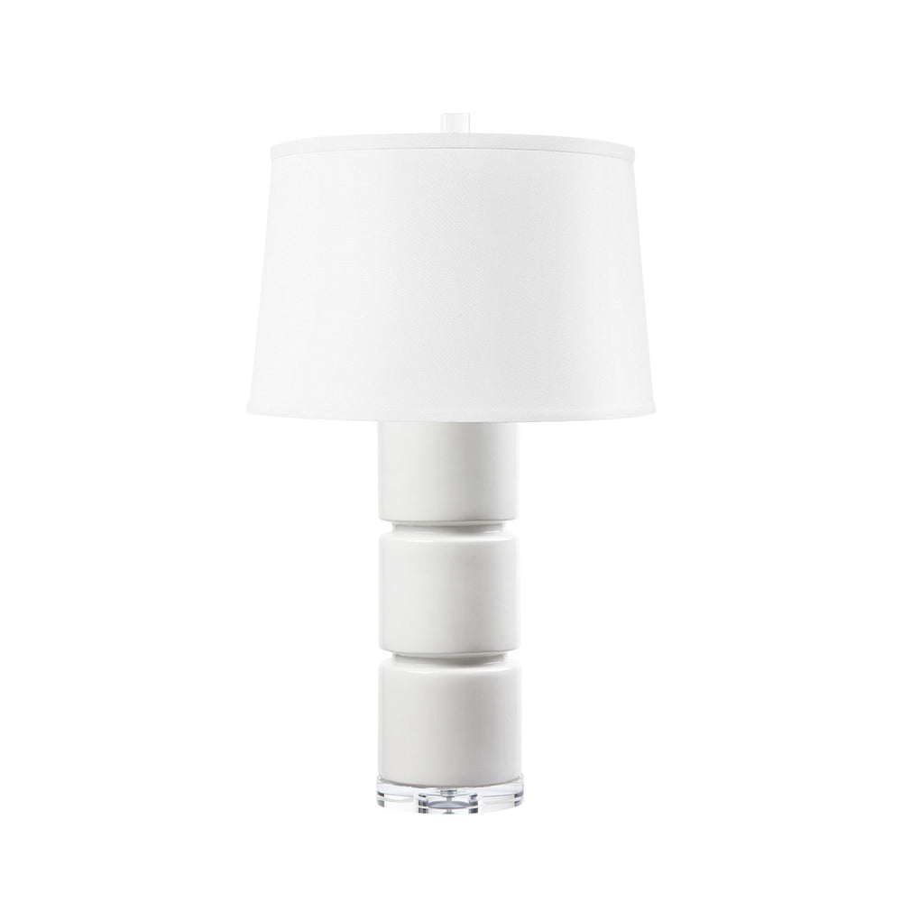 Charles Lamp Without Shade, Ivory Frost