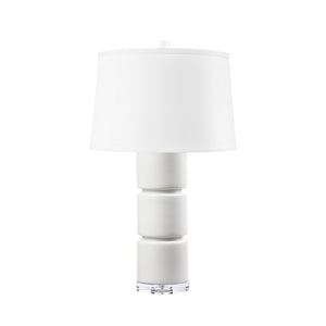 Charles Lamp Without Shade, Ivory Frost