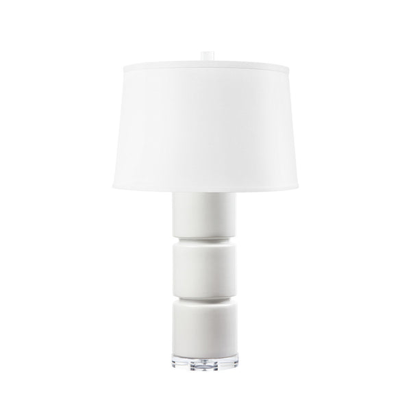Charles Lamp Without Shade, Ivory Frost