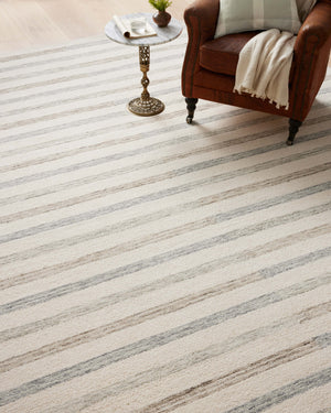 Chris Loves Julia x Loloi Chris Rugs - Ivory / Slate-Blue Hand Home