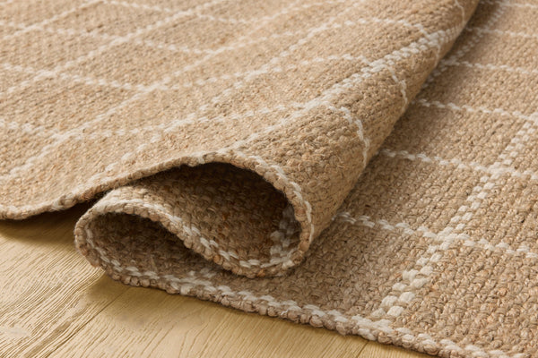 Chris Loves Julia x Loloi Fletcher Rugs - Natural / Ivory-Blue Hand Home