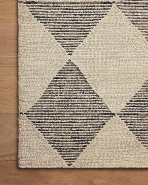 Chris Loves Julia x Loloi Francis Rugs - Beige / Charcoal-Blue Hand Home