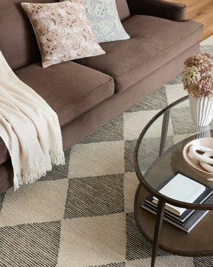 Chris Loves Julia x Loloi Francis Rugs - Beige / Charcoal-Blue Hand Home
