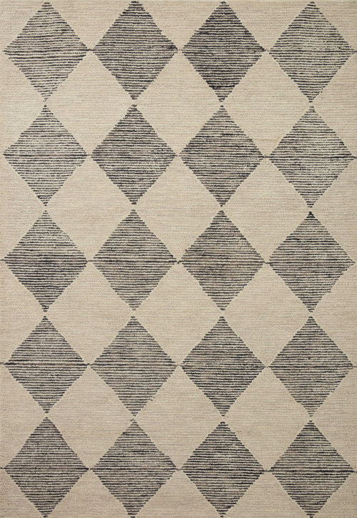Chris Loves Julia x Loloi Francis Rugs - Beige / Charcoal-Blue Hand Home