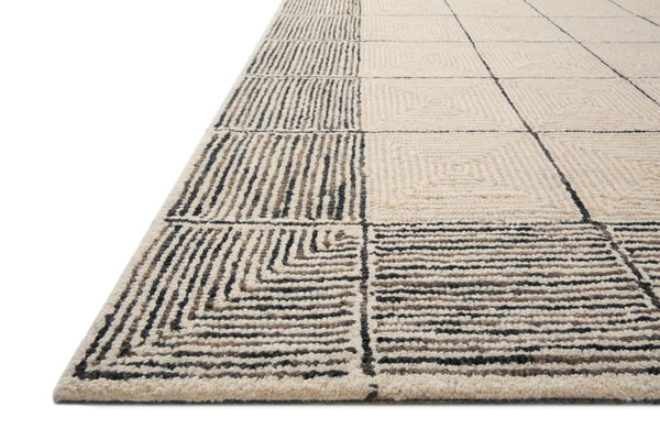 Chris Loves Julia x Loloi Francis Rugs - Cream / Black-Blue Hand Home