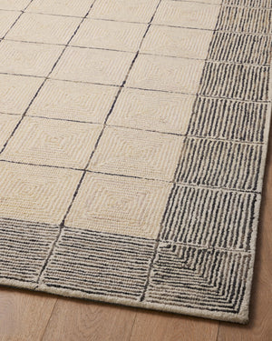 Chris Loves Julia x Loloi Francis Rugs - Cream / Black-Blue Hand Home