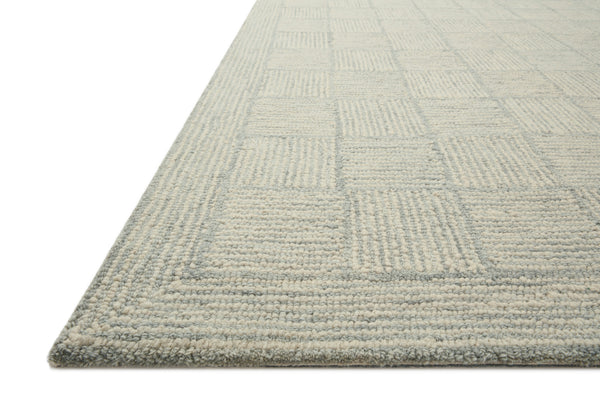 Chris Loves Julia x Loloi Francis Rugs - Silver / Sky-Blue Hand Home