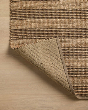Chris Loves Julia x Loloi Judy Rugs - Natural / Chocolate-Blue Hand Home
