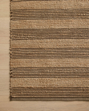 Chris Loves Julia x Loloi Judy Rugs - Natural / Chocolate-Blue Hand Home