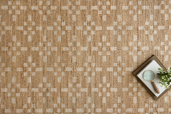 Chris Loves Julia x Loloi Judy Rugs - Natural / Ivory-Blue Hand Home