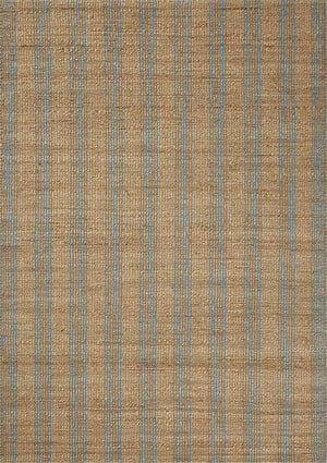 Chris Loves Julia x Loloi Judy Rugs - Natural / Sky-Blue Hand Home