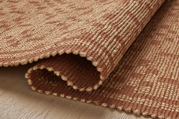 Chris Loves Julia x Loloi Judy Rugs - Natural / Spice-Blue Hand Home