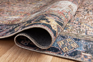 Chris Loves Julia x Loloi Jules Rugs - Terracotta / Multi-Blue Hand Home