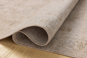 Chris Loves Julia x Loloi Louisa Rugs - Oatmeal / Stone-Blue Hand Home