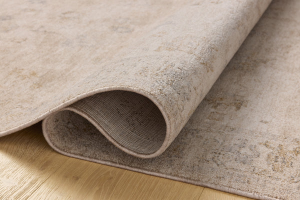 Chris Loves Julia x Loloi Louisa Rugs - Oatmeal / Stone-Blue Hand Home