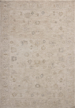 Chris Loves Julia x Loloi Louisa Rugs - Oatmeal / Stone-Blue Hand Home