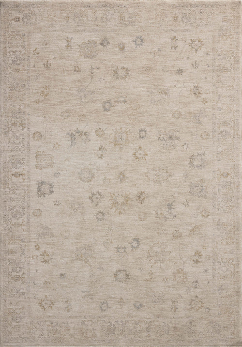 Chris Loves Julia x Loloi Louisa Rugs - Oatmeal / Stone-Blue Hand Home