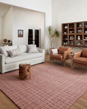 Chris Loves Julia x Loloi Polly Rugs - Berry / Natural-Blue Hand Home