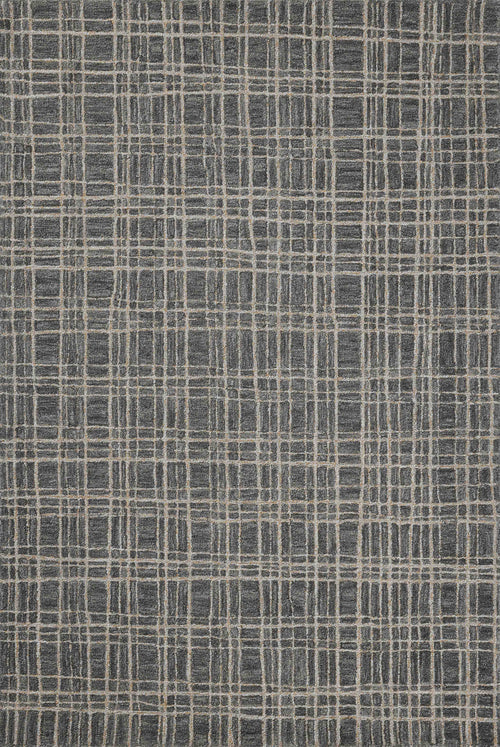 Chris Loves Julia x Loloi Polly Rugs - Graphite / Pebble-Blue Hand Home