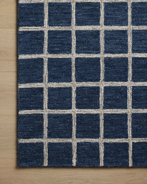 Chris Loves Julia x Loloi Polly Rugs - Navy / Silver-Blue Hand Home