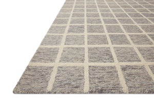 Chris Loves Julia x Loloi Polly Rugs - Slate / Ivory-Blue Hand Home
