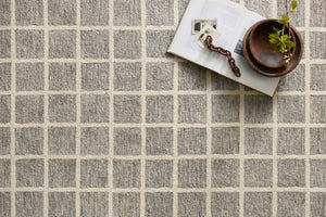 Chris Loves Julia x Loloi Polly Rugs - Slate / Ivory-Blue Hand Home