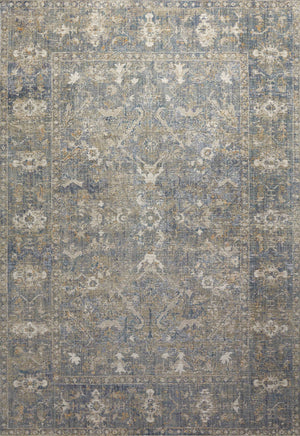 Chris Loves Julia x Loloi Rosemarie Rugs - Sand / Lagoon-Blue Hand Home