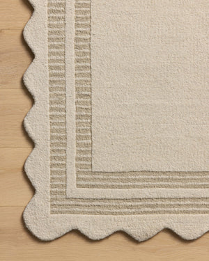 Chris Loves Julia x Loloi Scottie Rugs - Ivory / Grey-Blue Hand Home