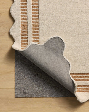Chris Loves Julia x Loloi Scottie Rugs - Ivory / Rust-Blue Hand Home