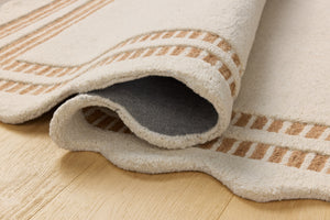 Chris Loves Julia x Loloi Scottie Rugs - Ivory / Rust-Blue Hand Home