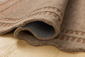 Chris Loves Julia x Loloi Scottie Rugs - Mocha / Clay-Blue Hand Home