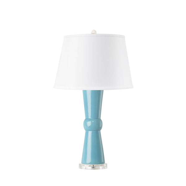 Clarissa Lamp with Shade 16-inch White Linen, with Nickel, Antique White