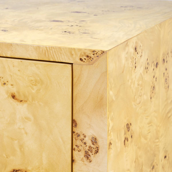 Cole 3-Drawer Side Table / Burl-Blue Hand Home