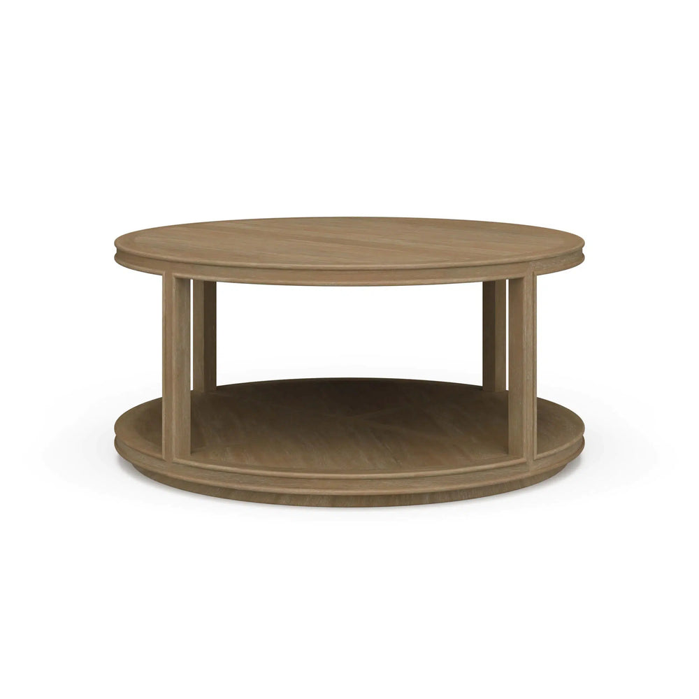 Cohan Coffee Table Small w/ Wood Shelf-Blue Hand Home