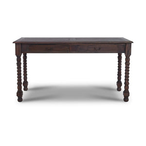 Console Desk w/ Barley Twist Leg-Blue Hand Home