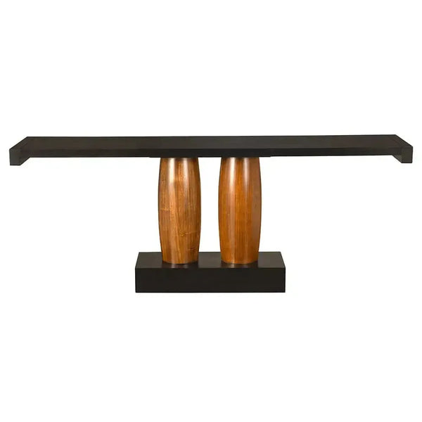 Console With Two-Pedestal-Noir Furniture-Blue Hand Home