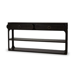 Corte Open Console Table w/ 2 Drawers-Blue Hand Home