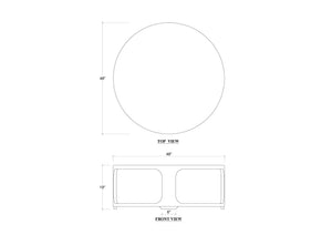 Corte Round Coffee Table-Blue Hand Home