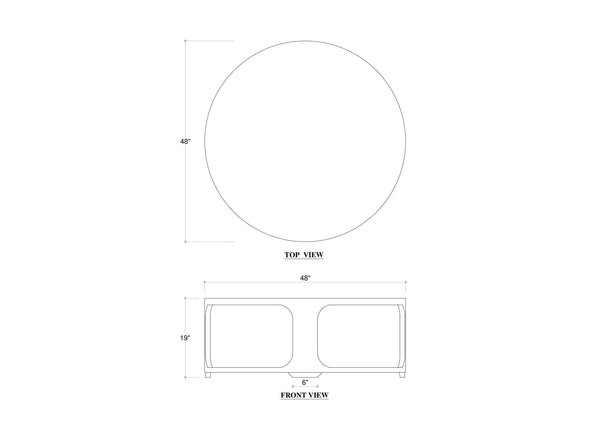 Corte Round Coffee Table-Blue Hand Home