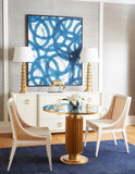Circe Framed Silk Panel / Navy Blue-Villa & House-Blue Hand Home