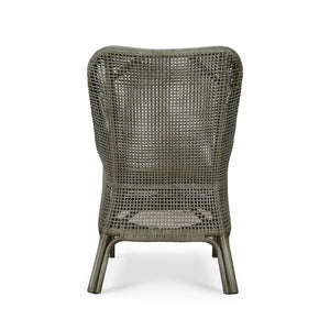 Cristo Rattan Dining Chair w/ Seat Cushion-Blue Hand Home