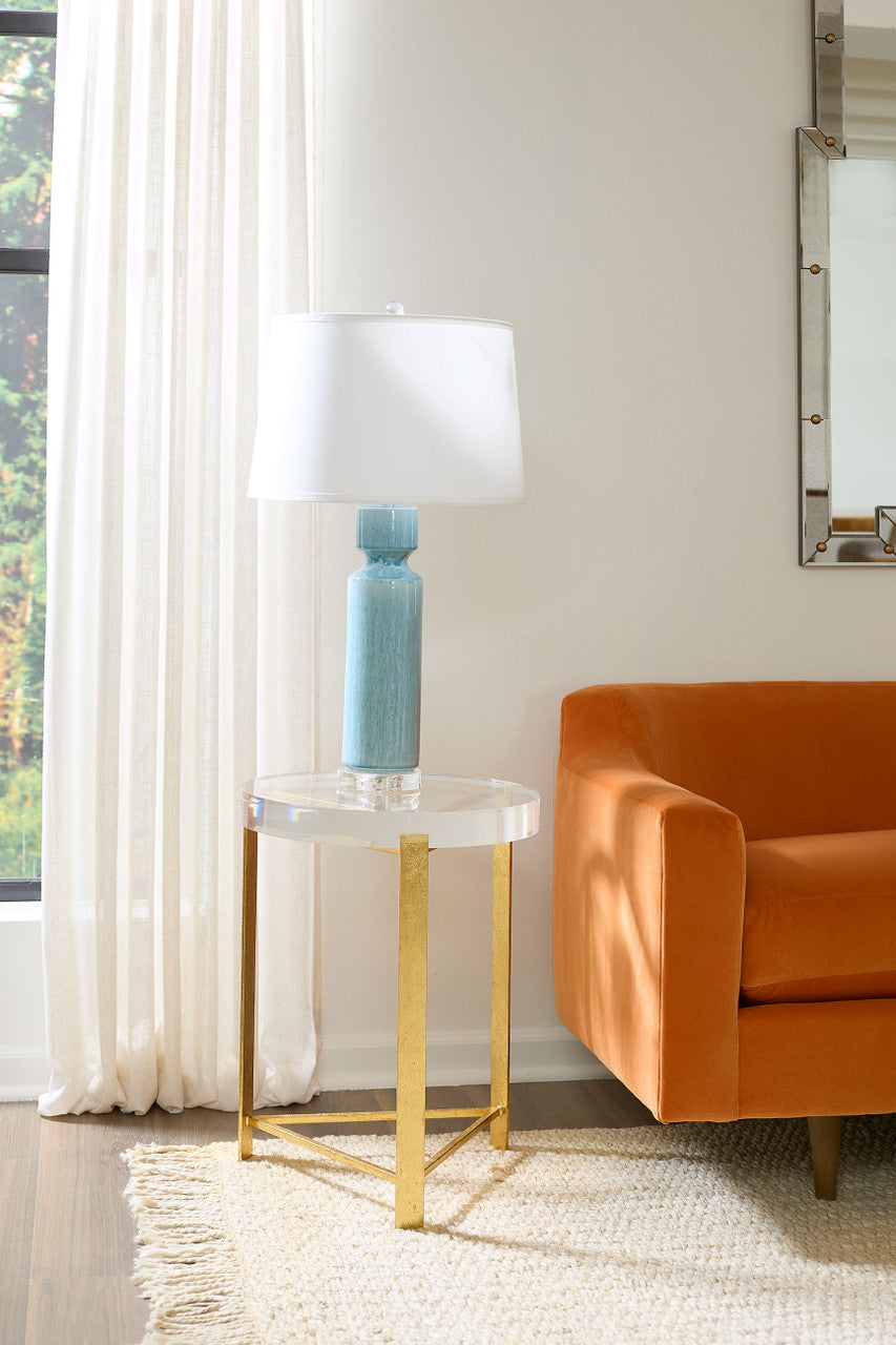 Corinth Lamp Without Shade, Cloud Blue