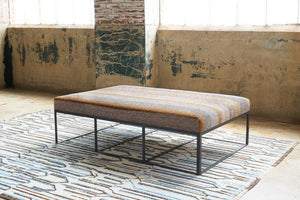 Cruz Ottoman 60"-Blue Hand Home
