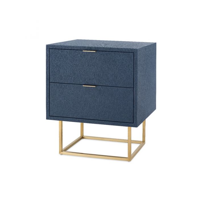 Cubik 2-Drawer Side Table / Blue Steel-Villa & House-Blue Hand Home