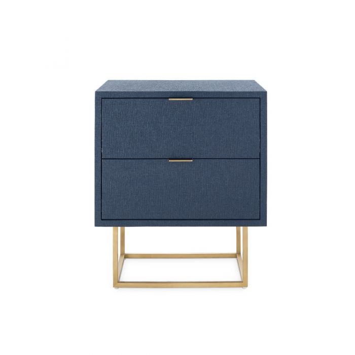 Cubik 2-Drawer Side Table / Blue Steel-Villa & House-Blue Hand Home