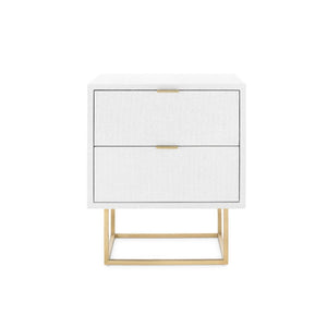 Cubik 2-Drawer Side Table / Chiffon White-Villa & House-Blue Hand Home