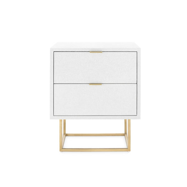 Cubik 2-Drawer Side Table / Chiffon White-Villa & House-Blue Hand Home