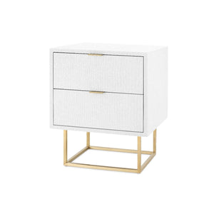 Cubik 2-Drawer Side Table / Chiffon White-Villa & House-Blue Hand Home