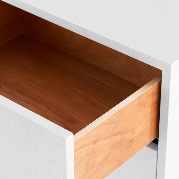 Cubik 2-Drawer Side Table / Chiffon White-Villa & House-Blue Hand Home