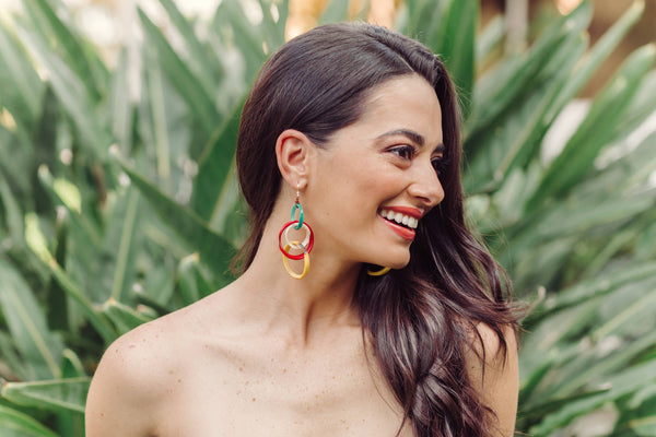 Yazmine Earrings-Blue Hand Home